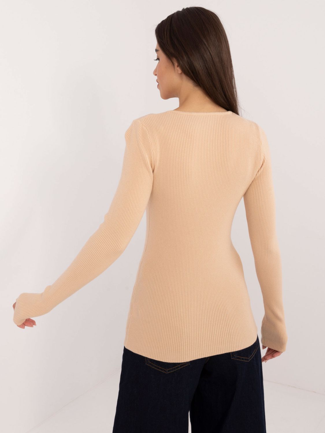 Beige Long Sleeve Sweater