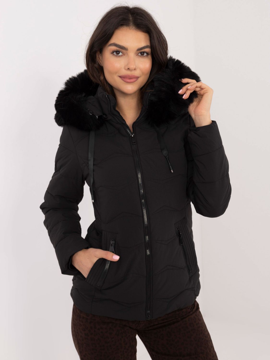 Stylish Black Winter Jacket with Hood
