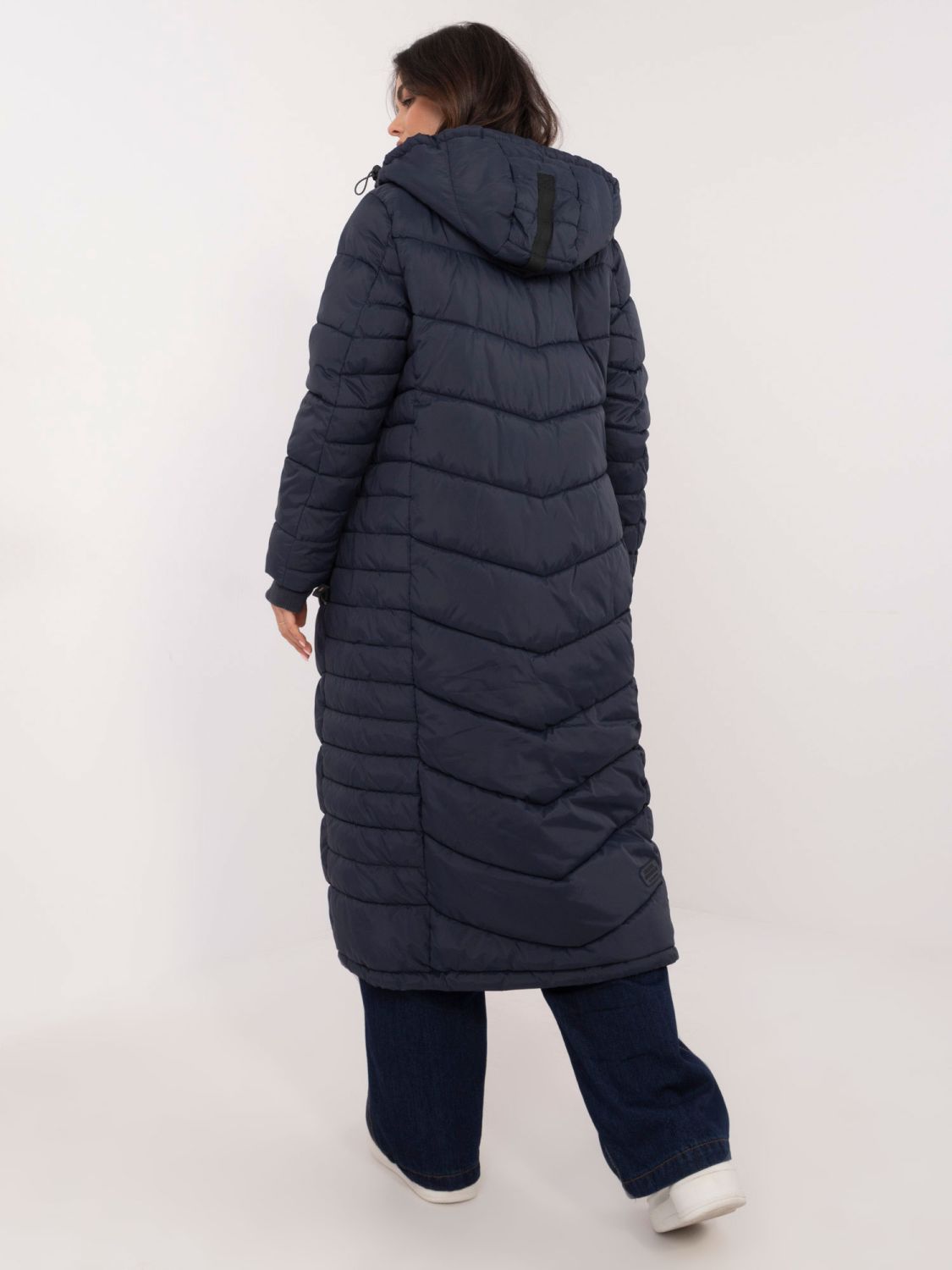 Women's Quilted Coat in Navy Blue