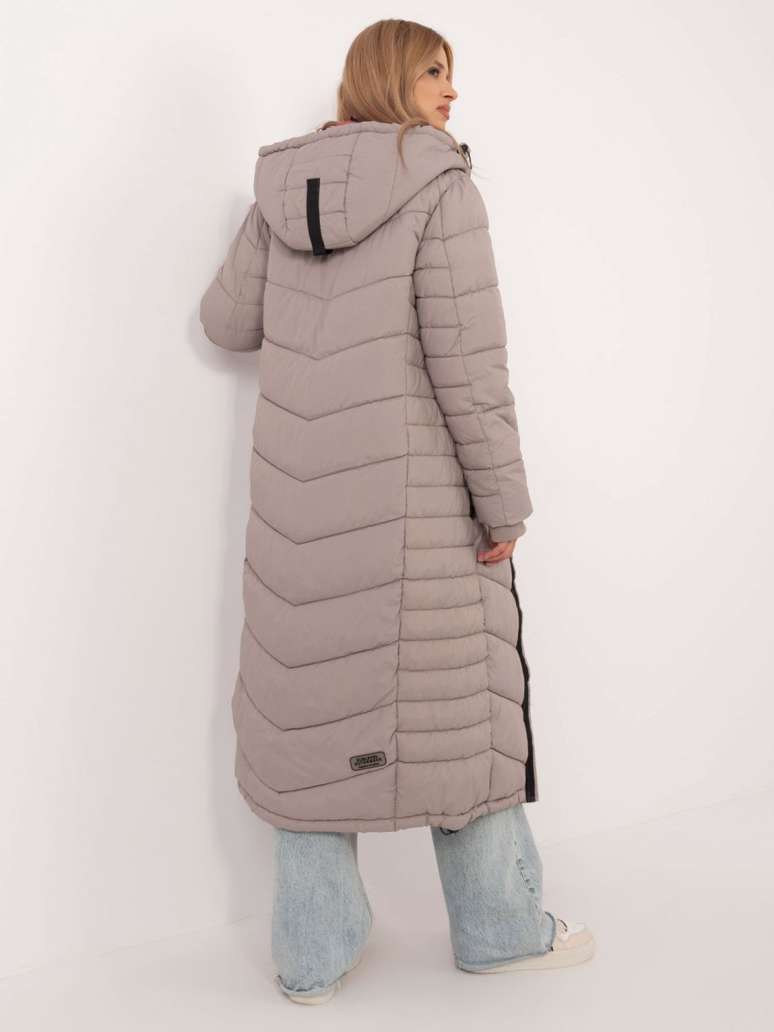 Long Beige Coat with Lining