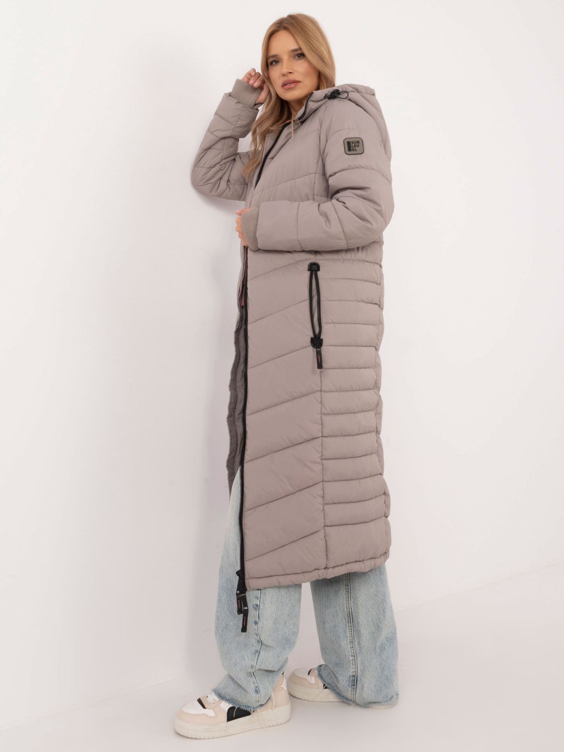 Long Beige Coat with Lining