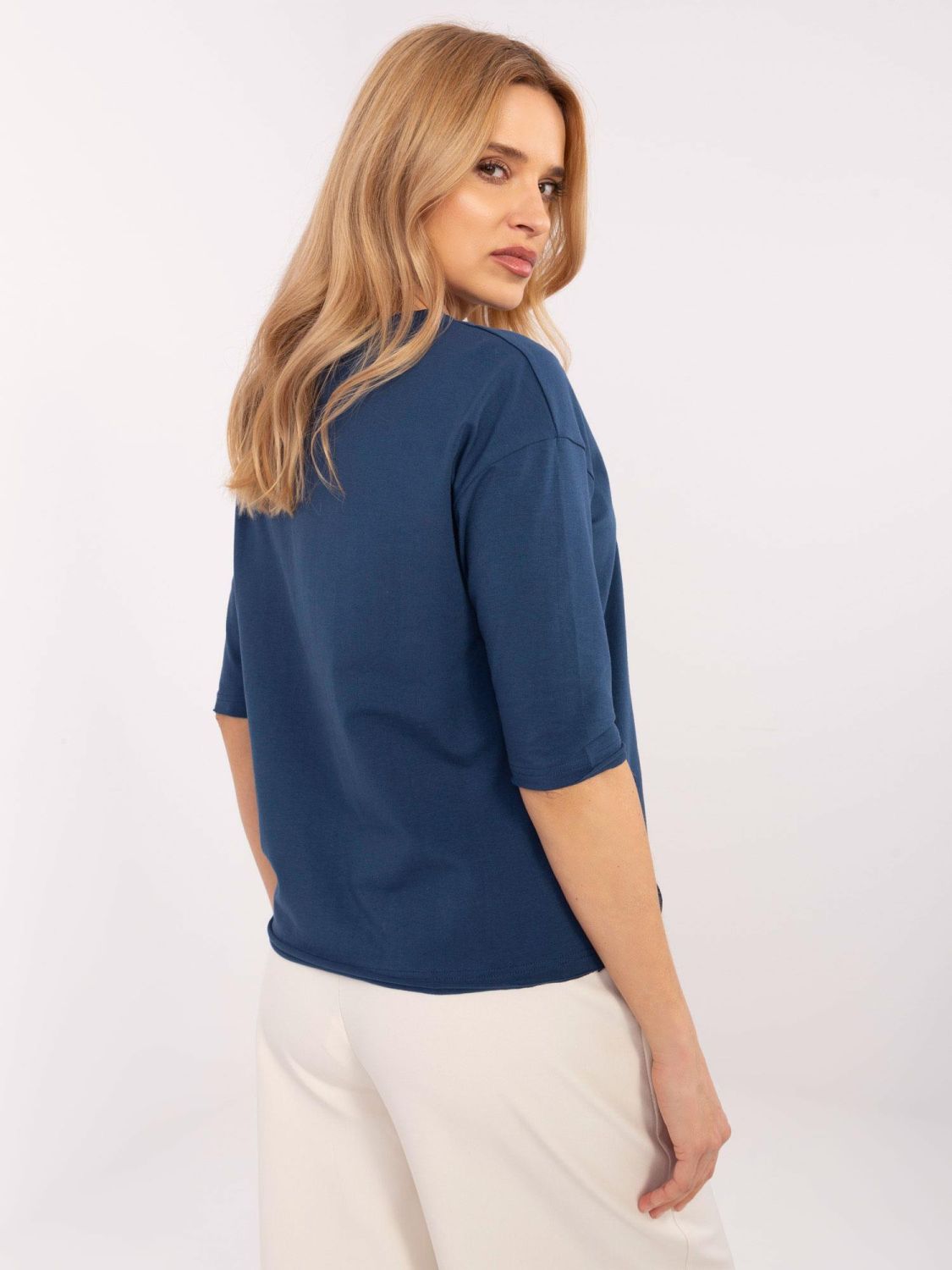 Stylish Blouse with 3/4 Sleeves