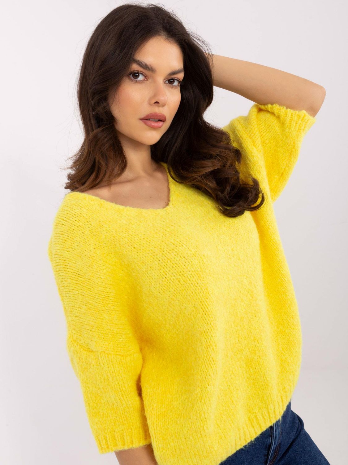 Yellow Short Sleeve Sweater