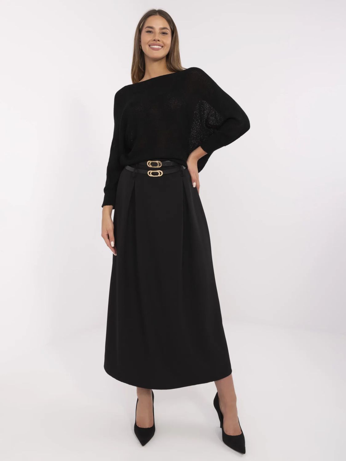 Elegant Black Maxi Skirt