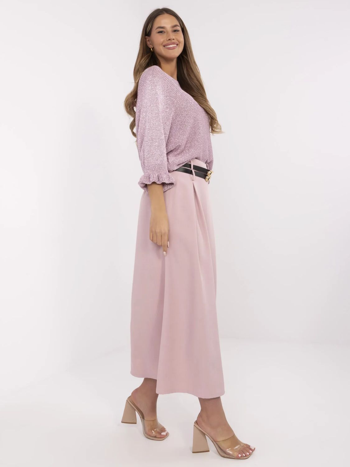 Elegant Maxi Skirt in Light Pink