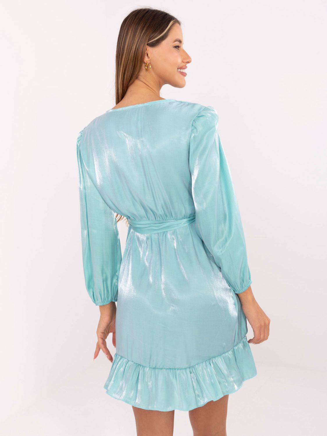 Mint Dress with Ruffle