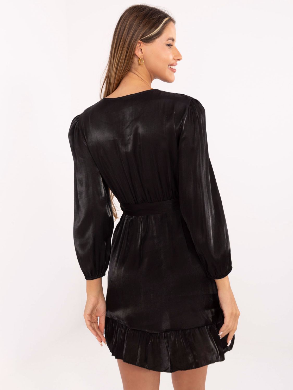 Black Dress with Ruffles