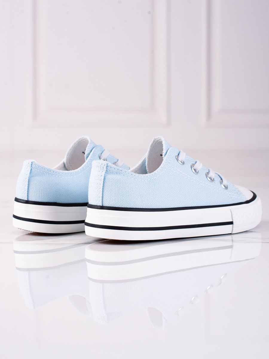 Light blue children's lace-up sneakers