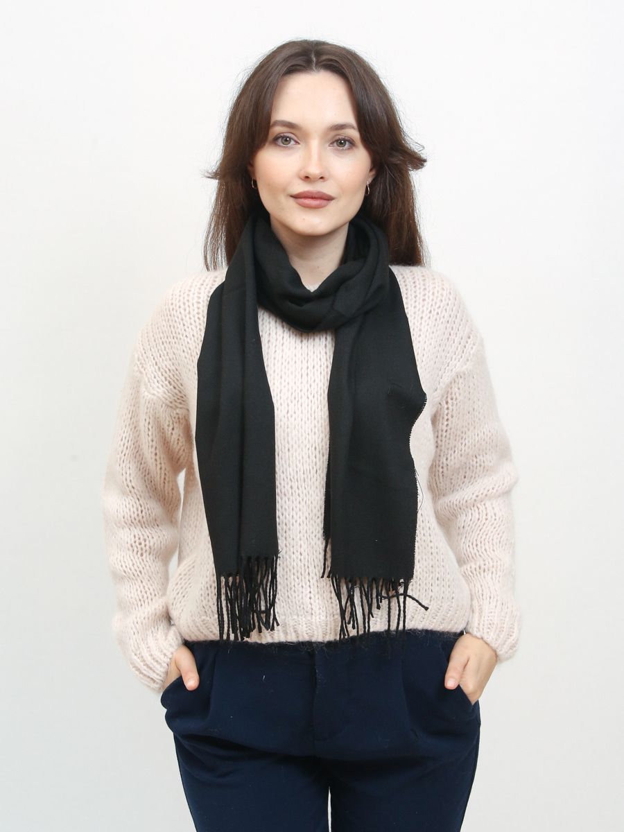 Basic women's scarf black