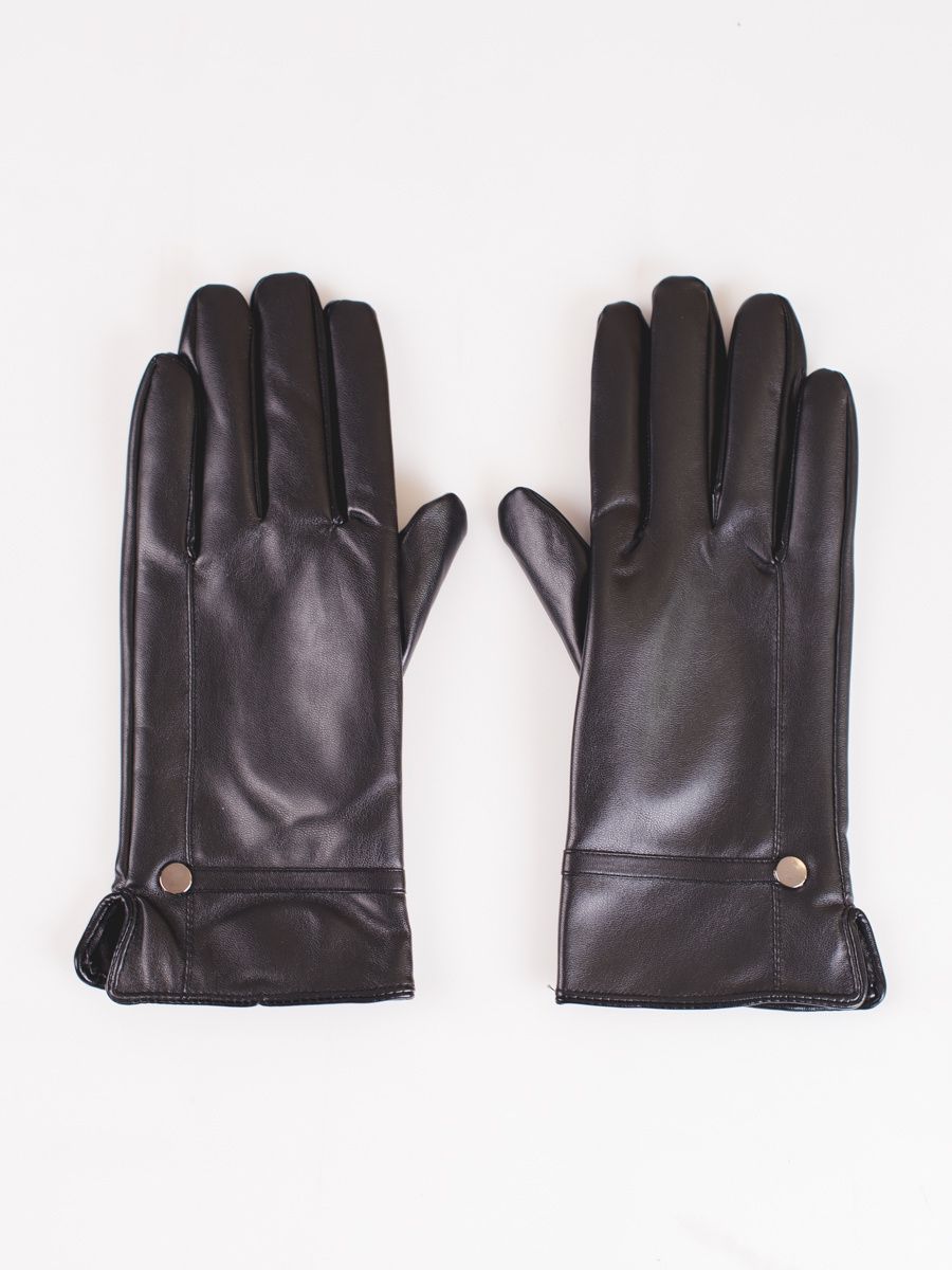 Black women's leather gloves