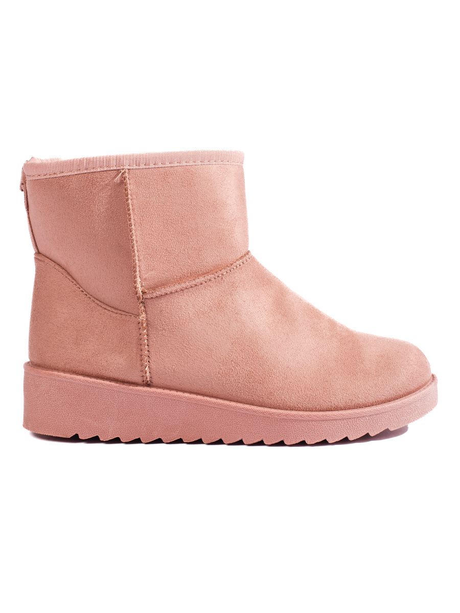 Women's pink ankle snow boots