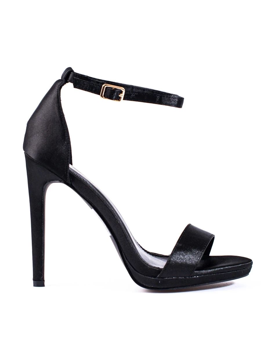 Elegant Black High Heeled Sandals
