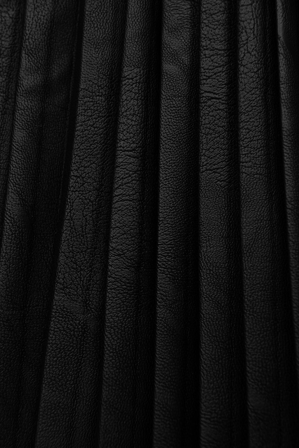 Red dress with leather pleated skirt