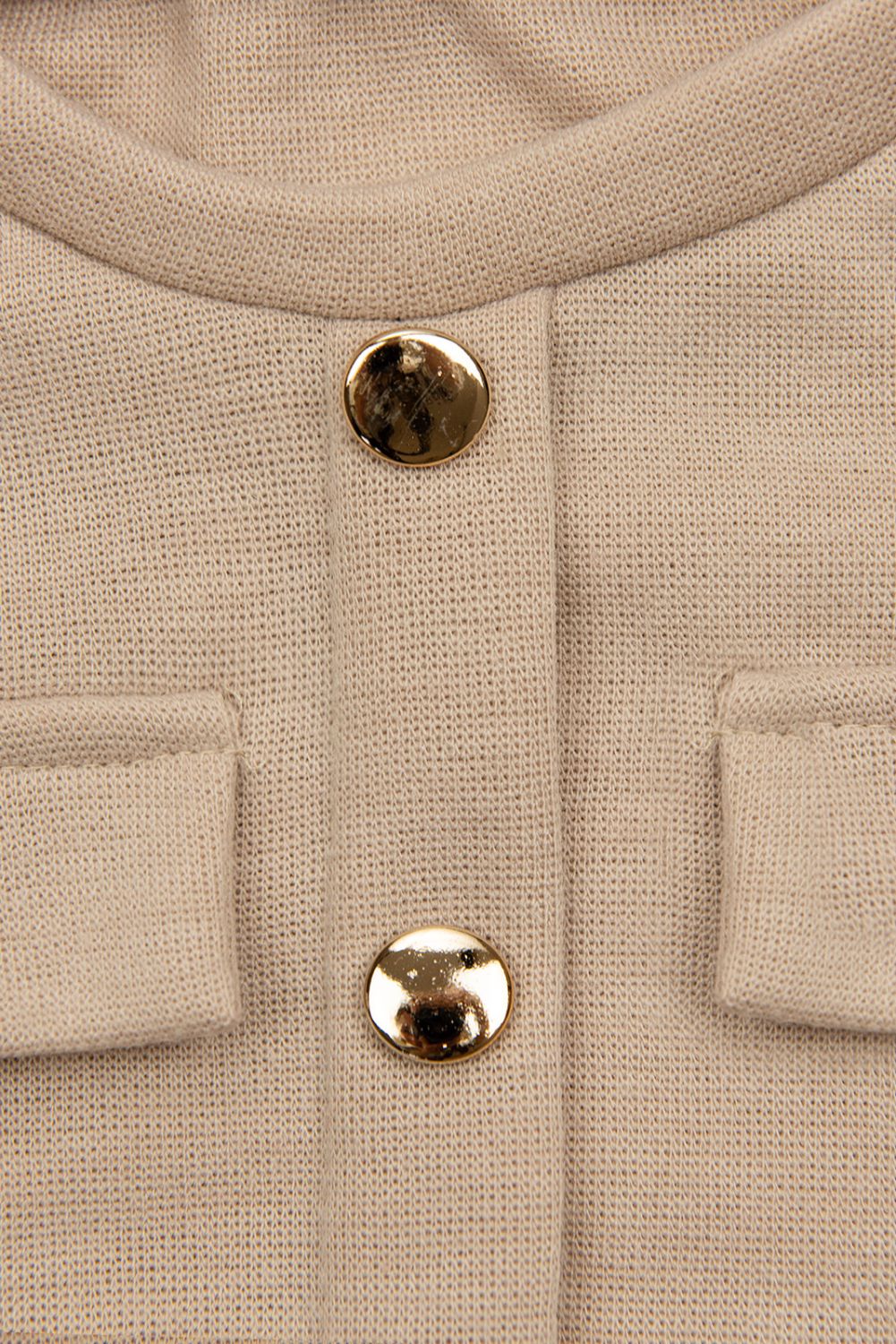 Beige girl's dress with a belt