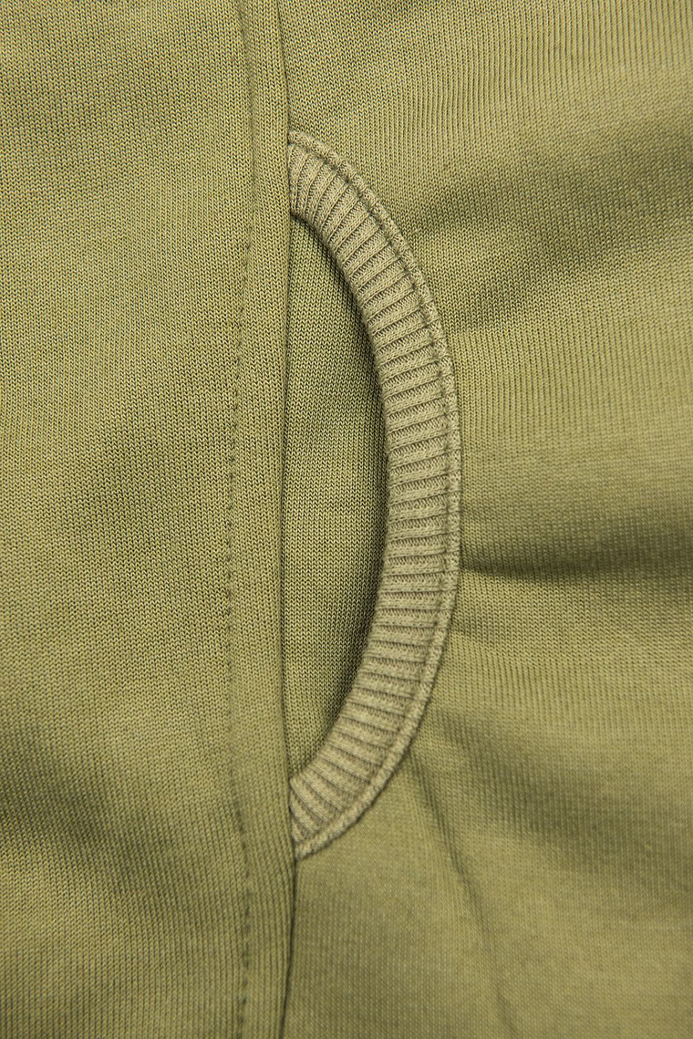 Basic zip-up hoodie in khaki
