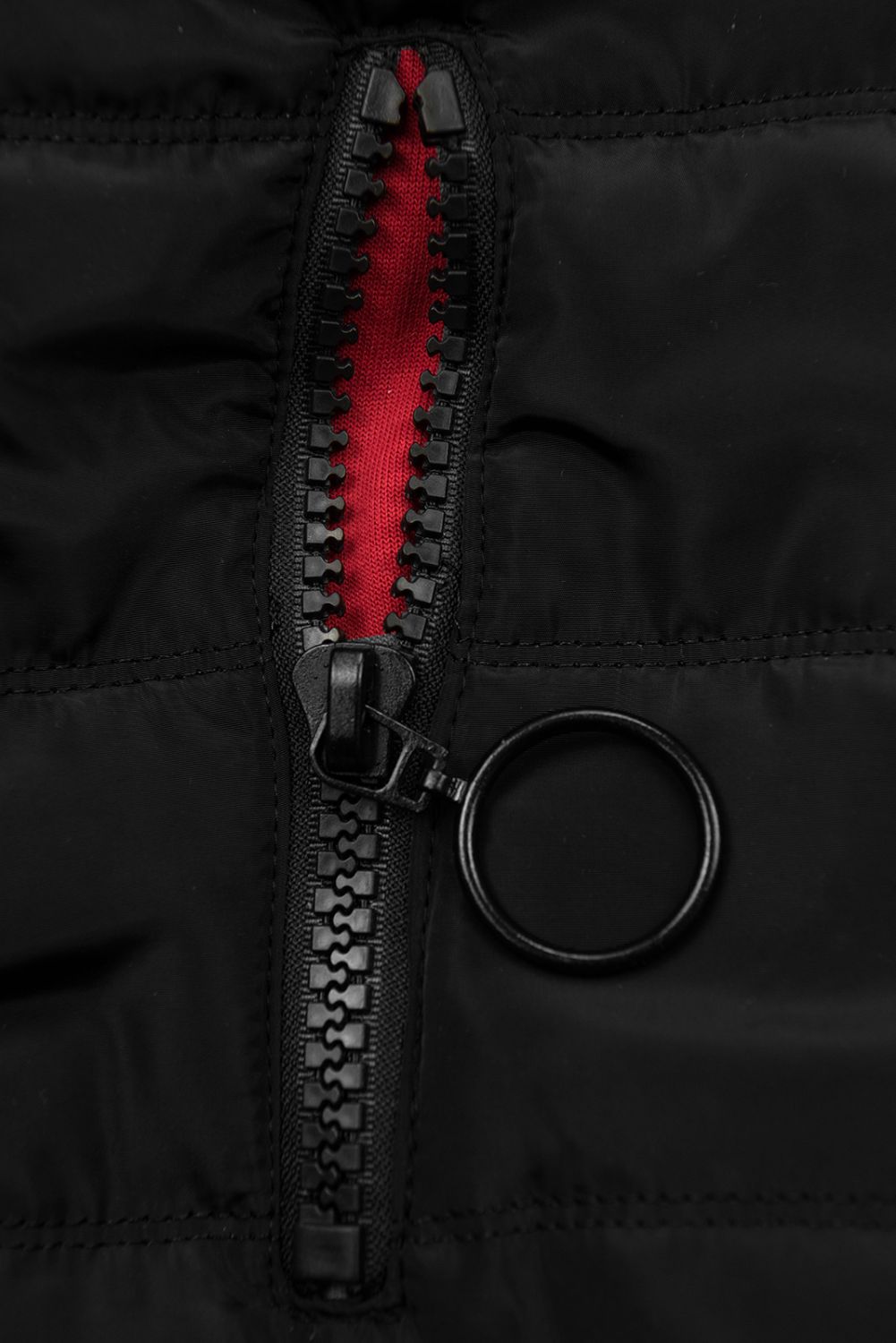 Red/black LHD tracksuit with combined materials