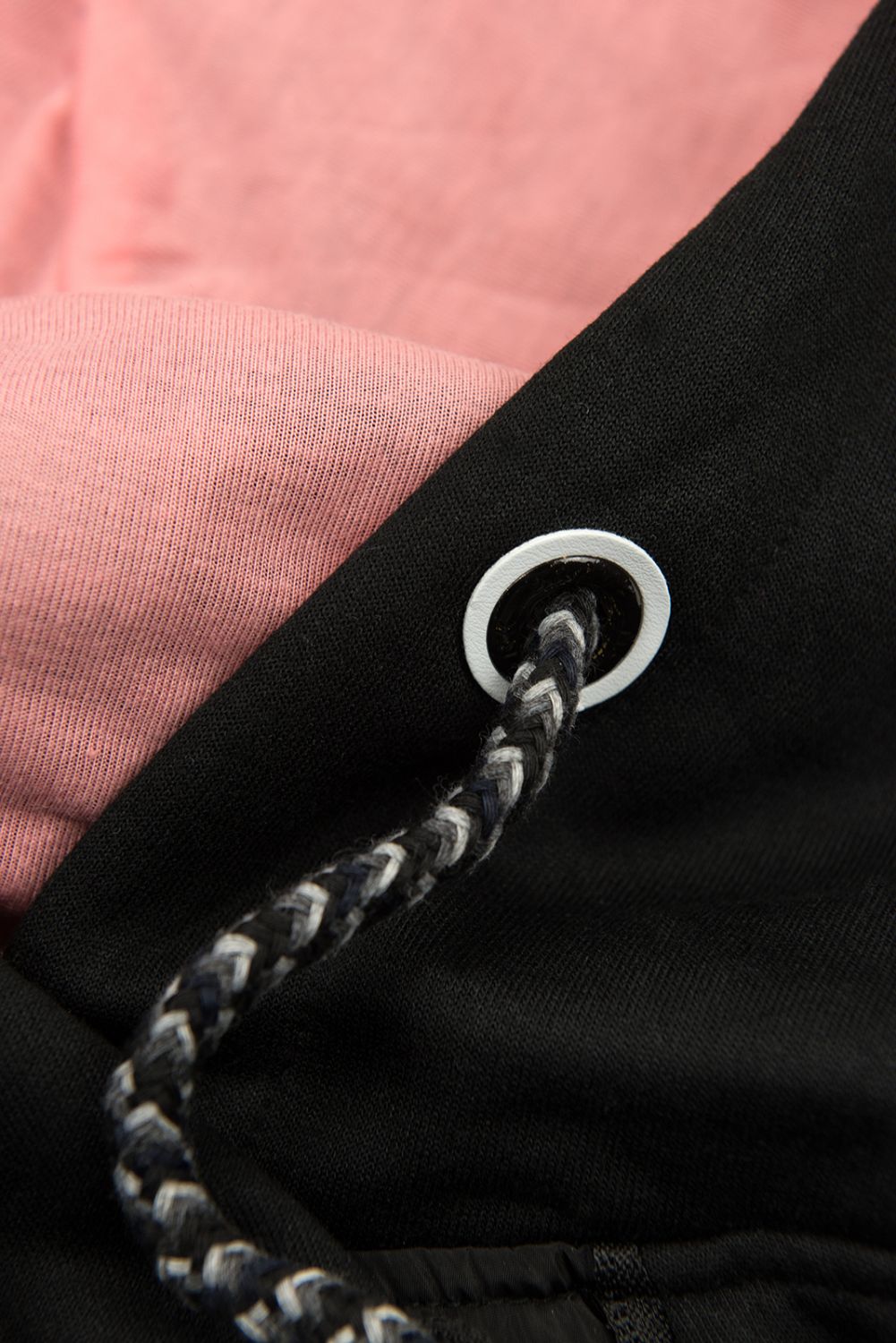 Black tracksuit with combined materials