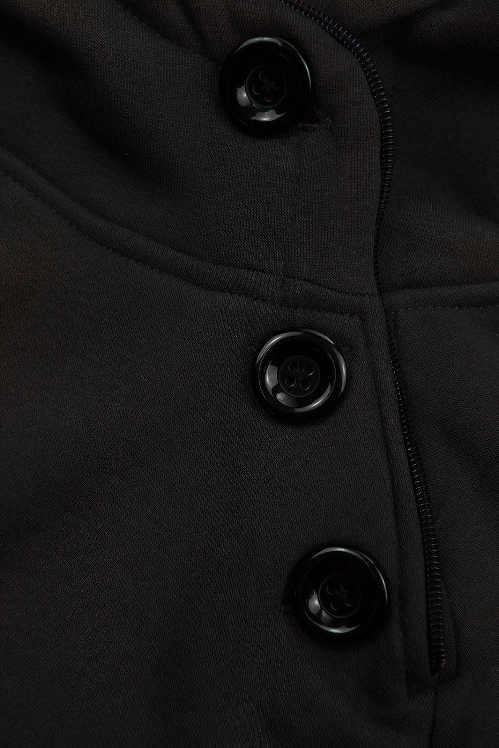 Black over-the-head sweatshirt dress