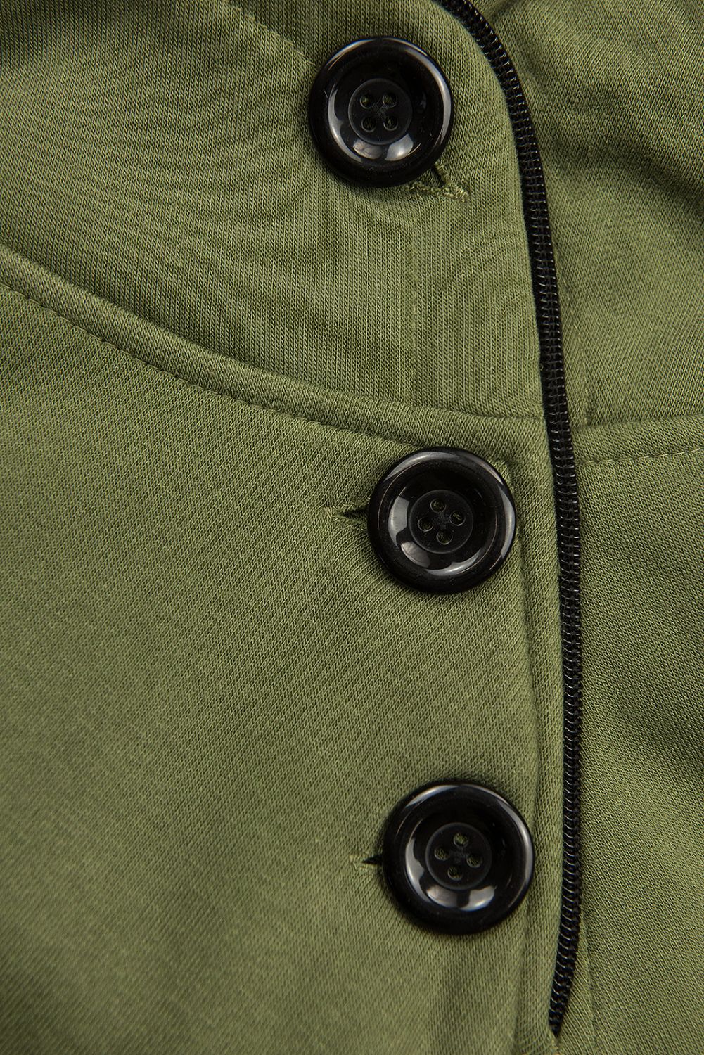 Green over-the-head sweatshirt dress