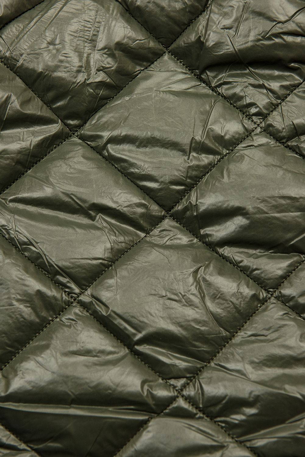 Belted winter jacket in khaki