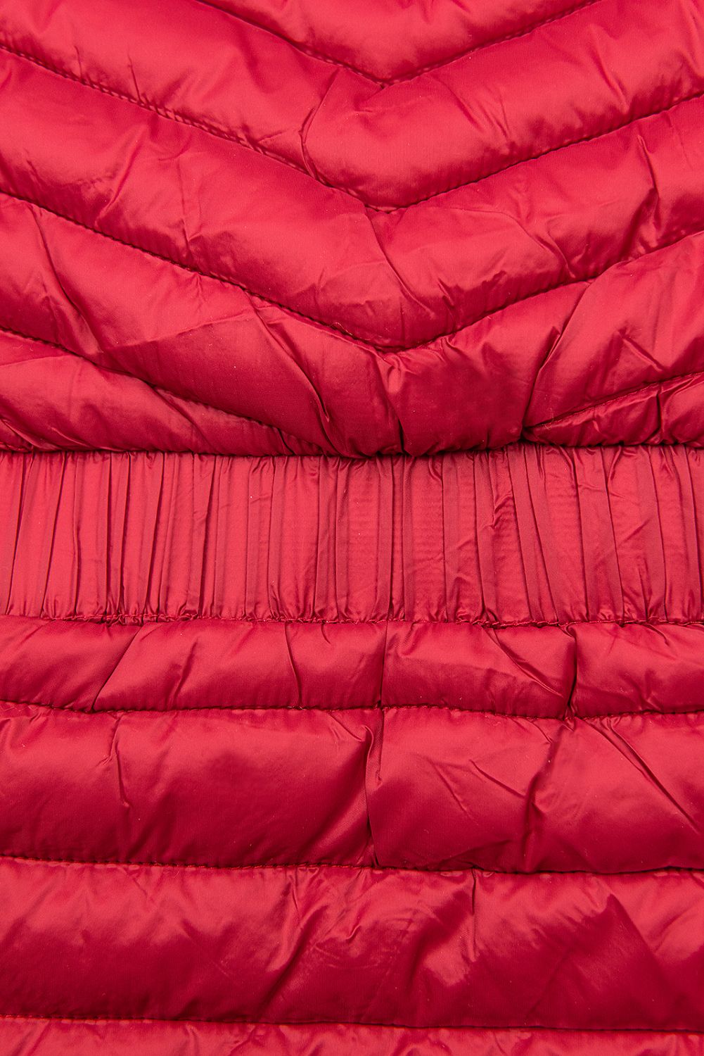 Dark red jacket with elastic waist