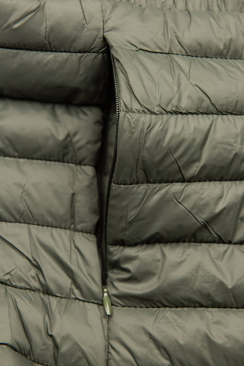 Olive-green  jacket with elastic waist