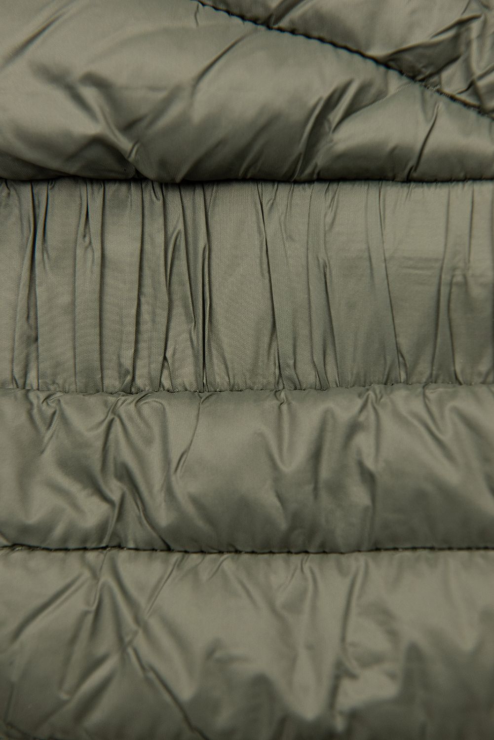 Olive-green  jacket with elastic waist