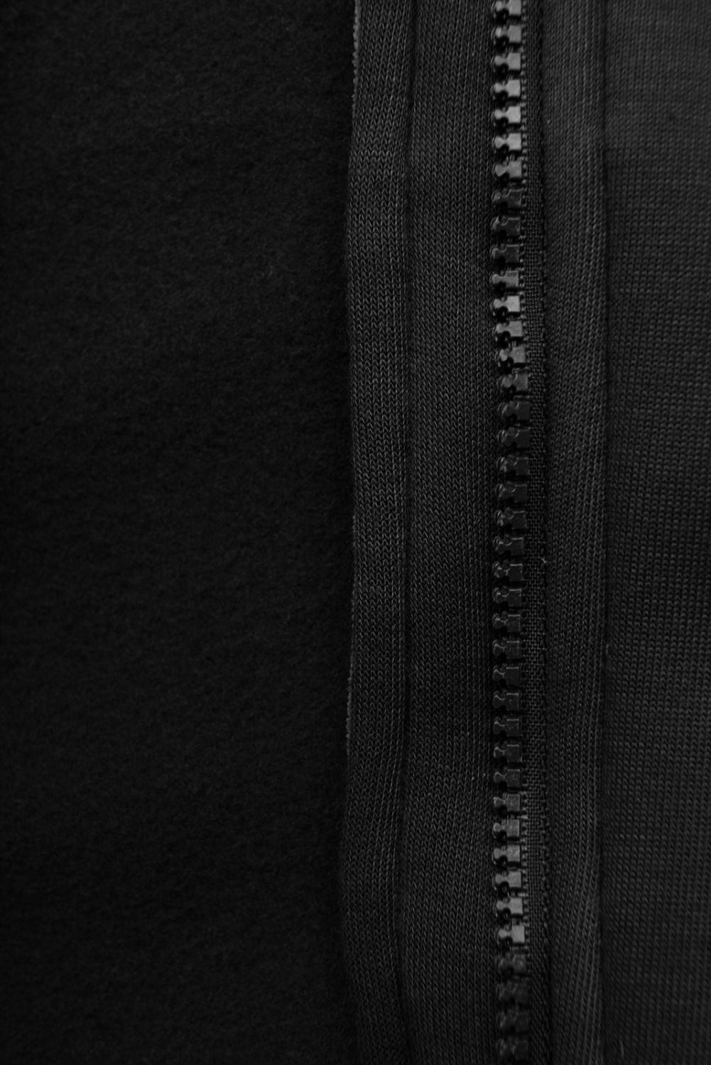 Black elongated sweatshirt jacket