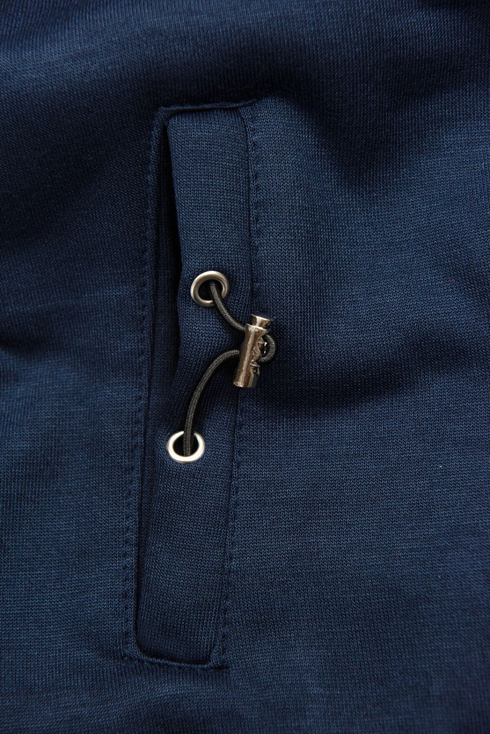 Navy asymmetric elongated hoodie