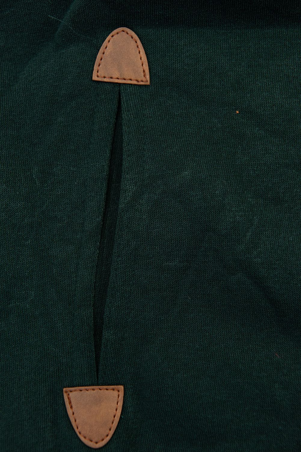 Hoodie sweatshirt dress with checked lining green