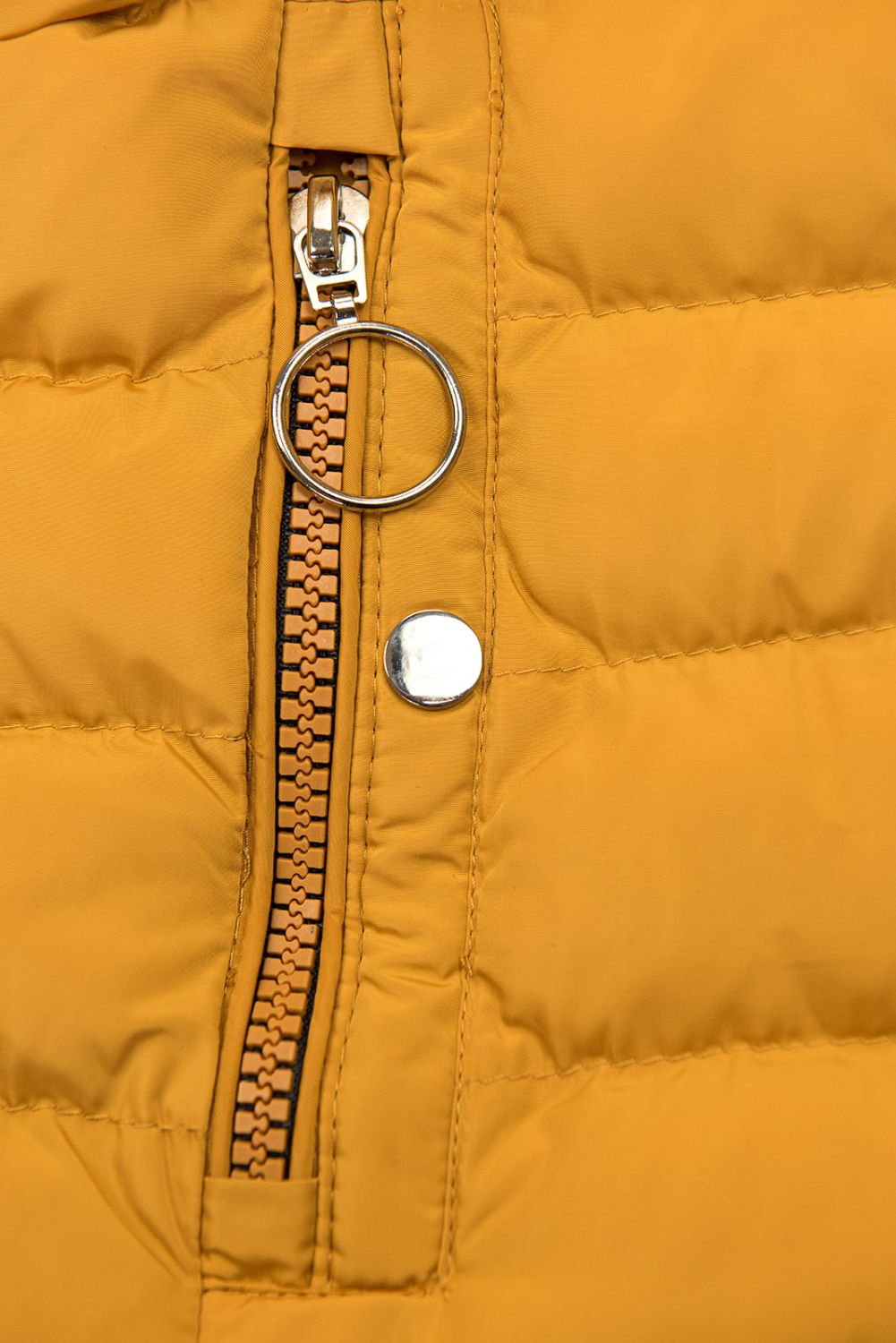 Winter jacket with faux fur lining in red