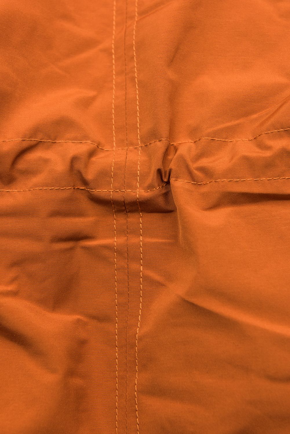 Orange/navy reversible winter parka jacket