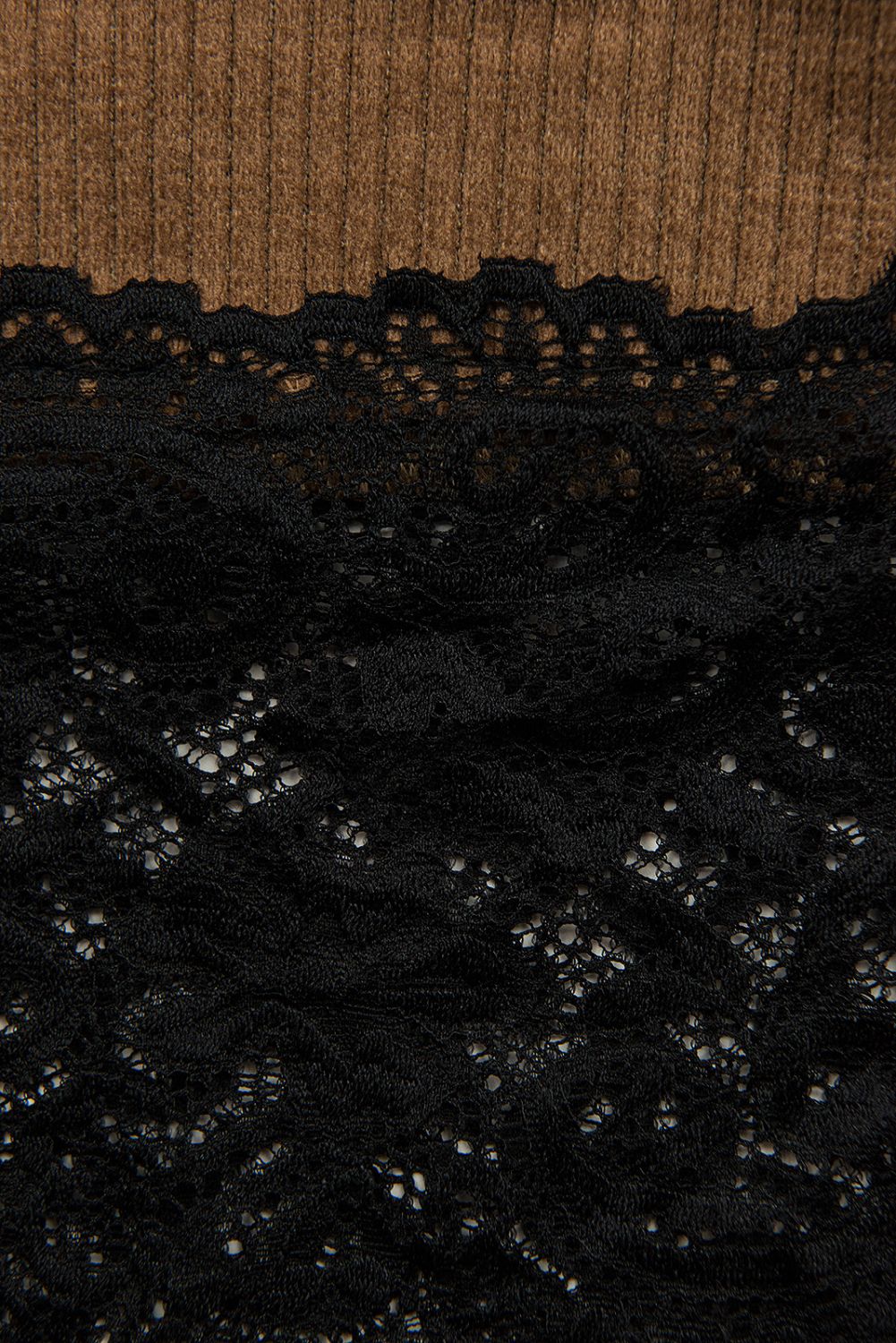 Brown dress with lace