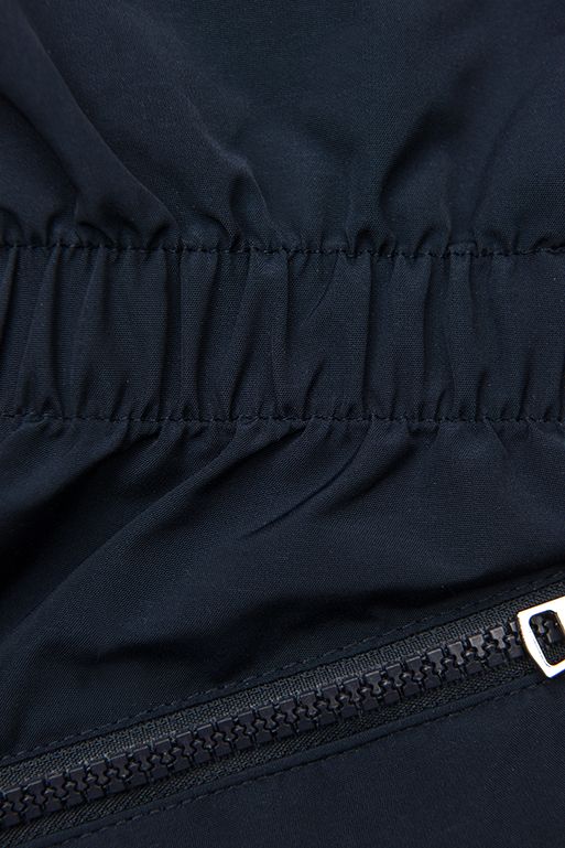 Reversible drawstring jacket in dark blue