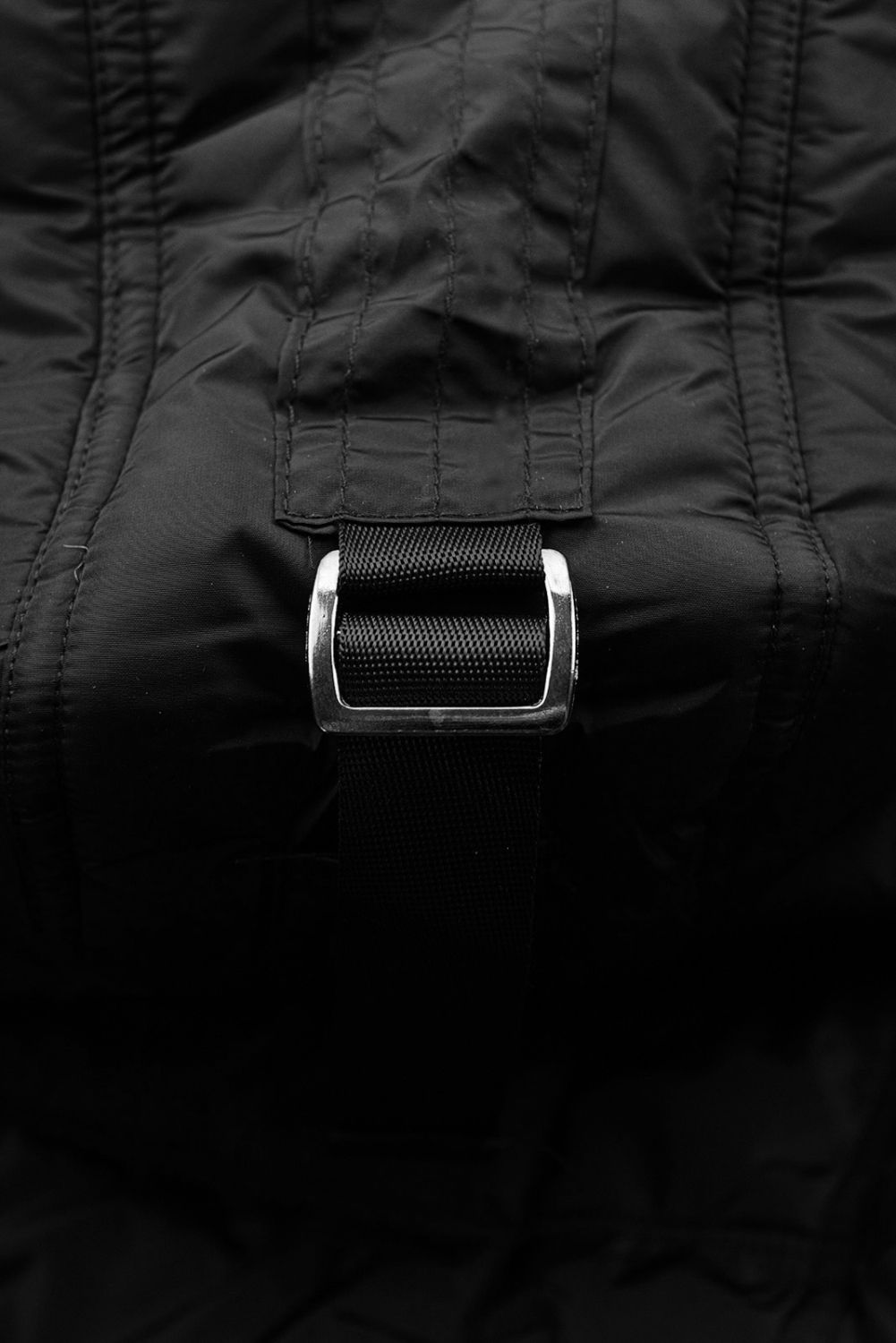 Black winter jacket with plush and faux fur