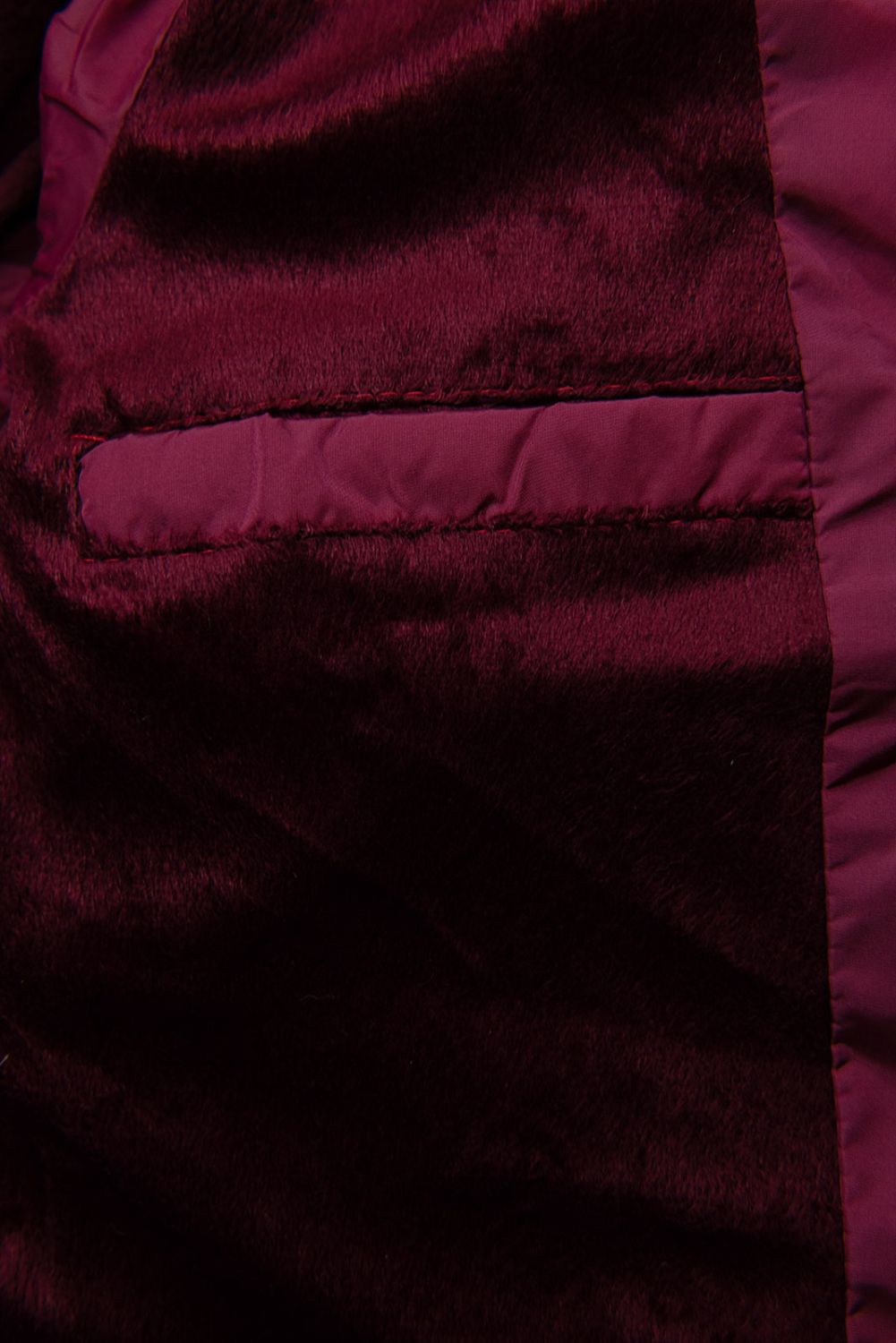 Burgundy winter jacket in quilted design