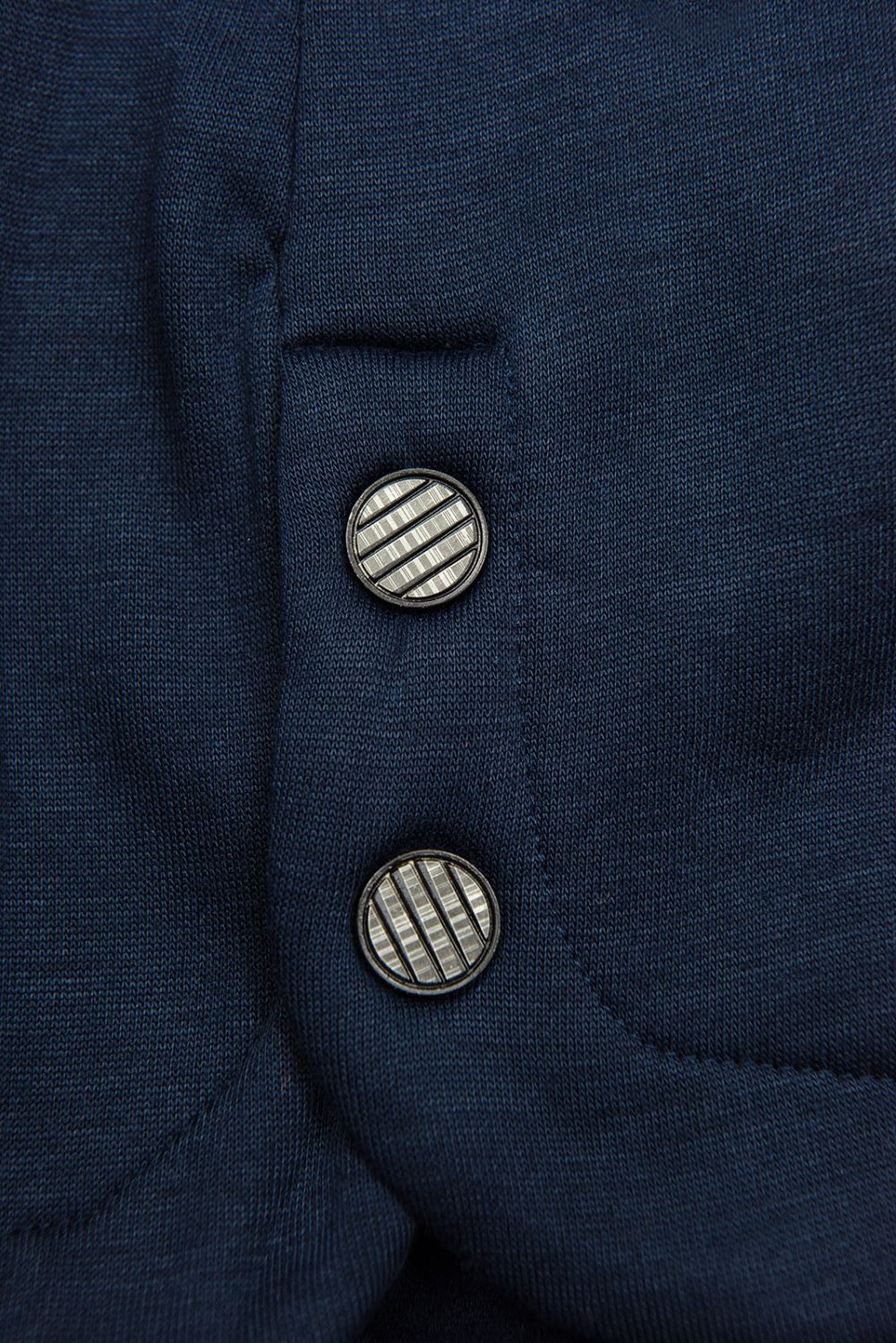 Navy elongated hoodie in shaped cut