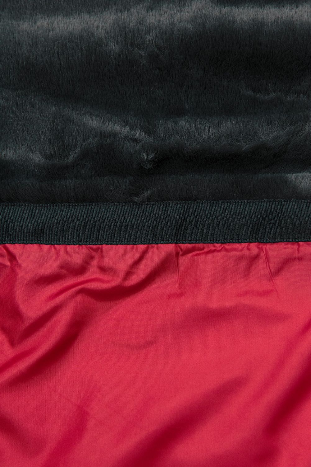 Wine red winter jacket with belt