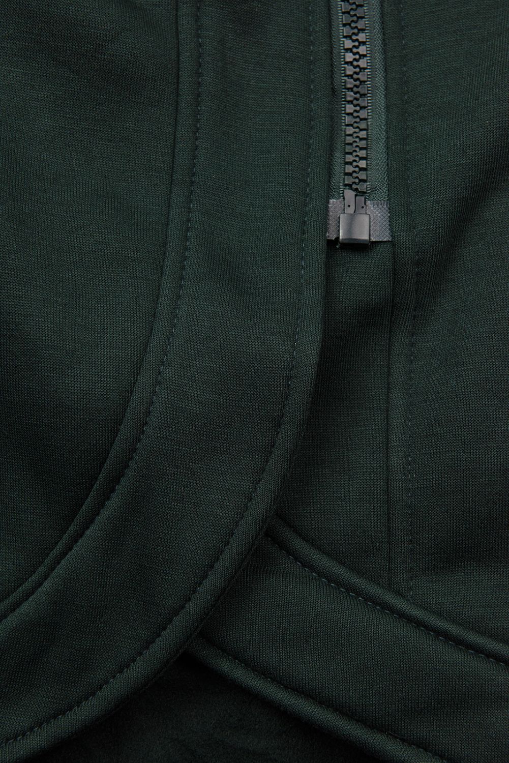 Dark green asymmetric hoodie