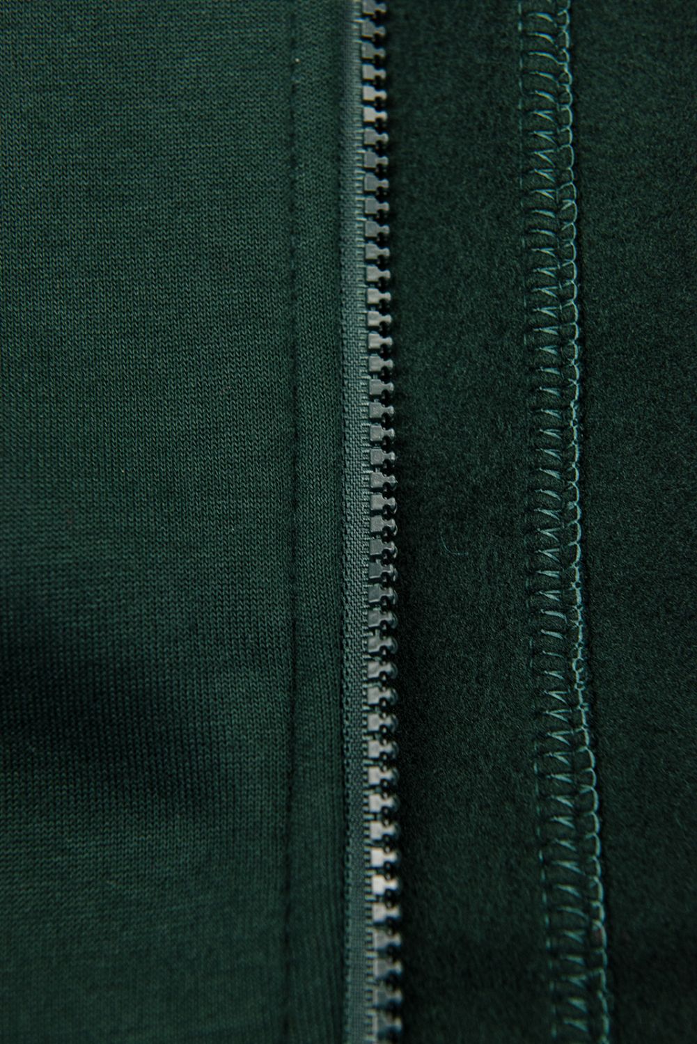 Basic zip-up hoodie in black