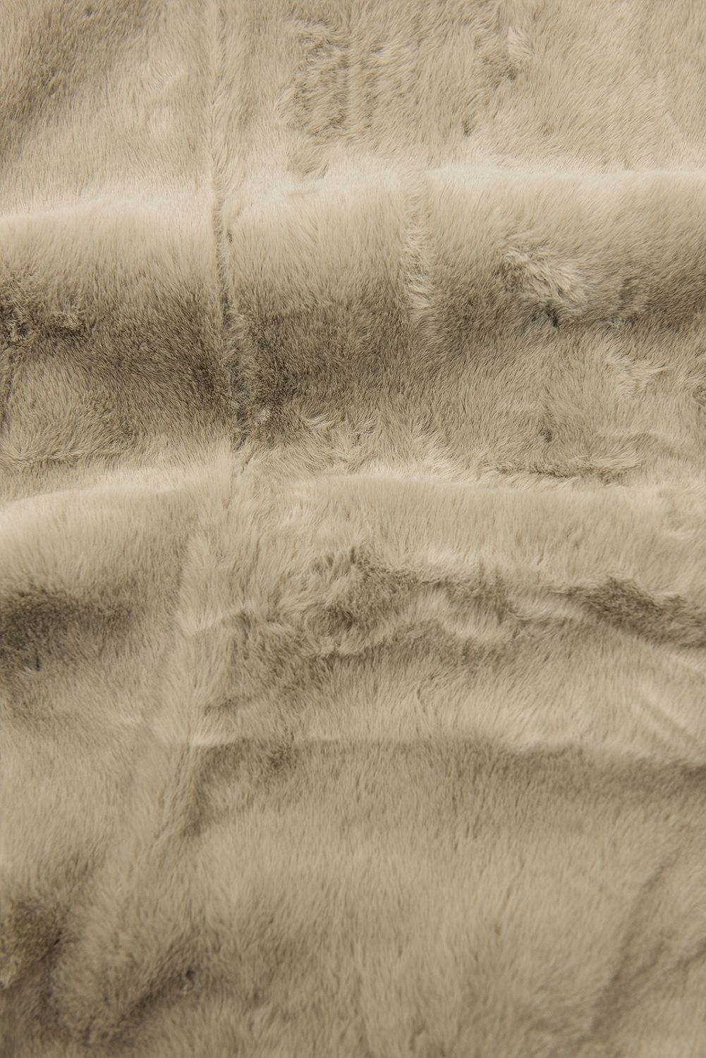 Pearl white winter parka jacket with faux fur