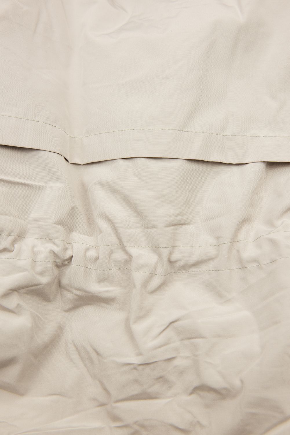 Pearl white winter parka jacket with faux fur