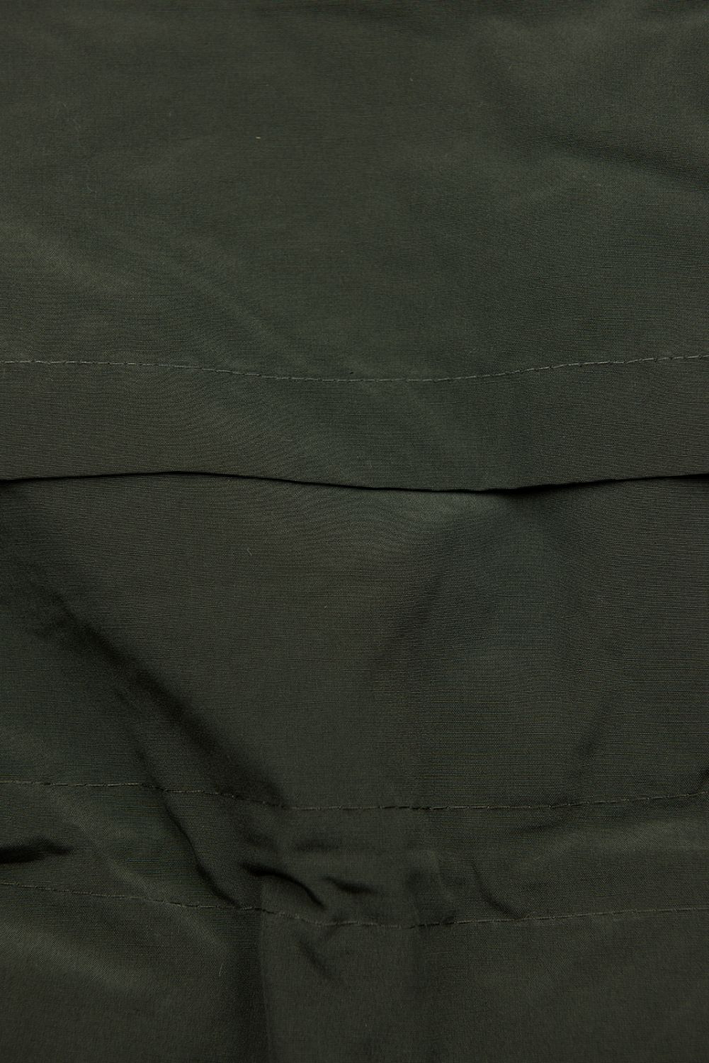 Dark green winter parka jacket with faux fur