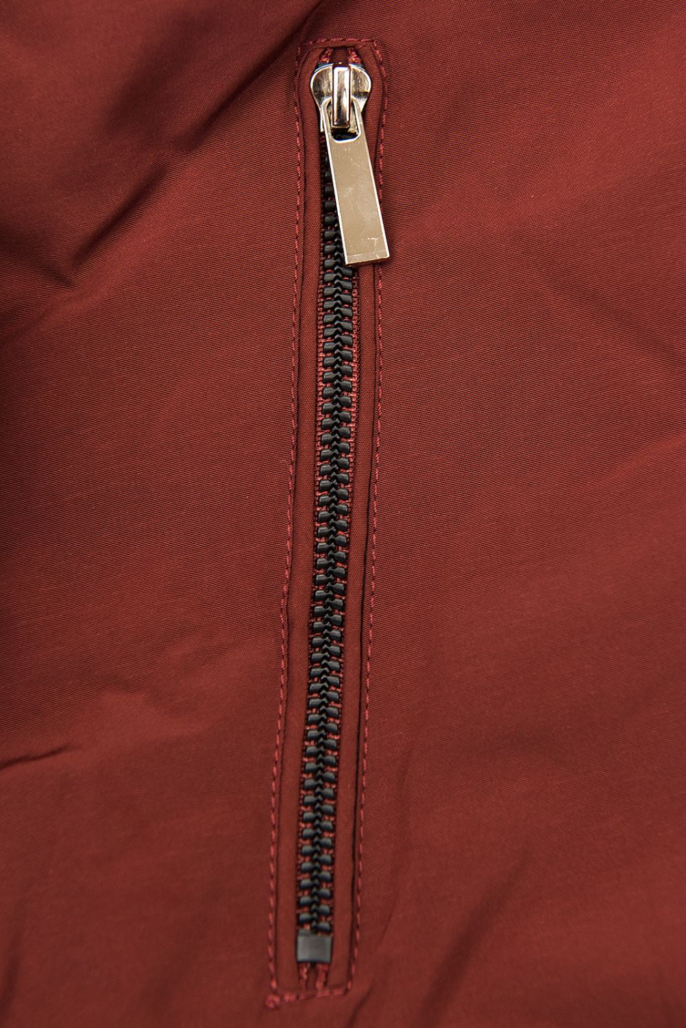 Cinnamon brown reversible winter parka with faux fur trim