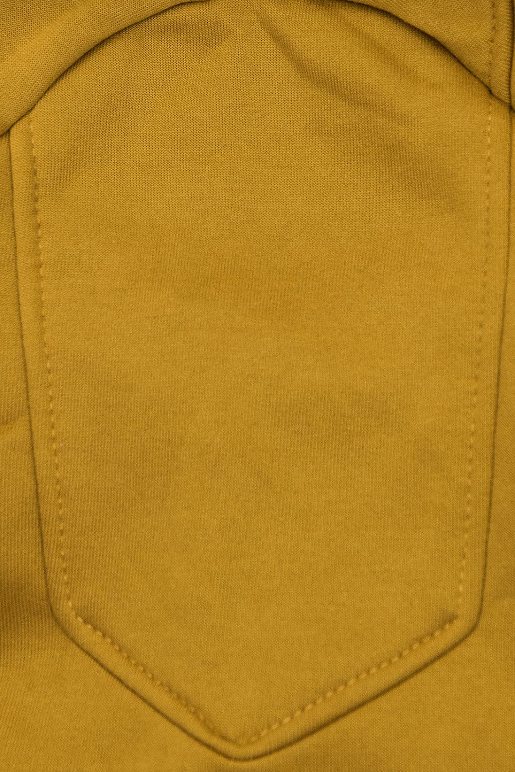 Mustard yellow hoodie with two-way zip fastening
