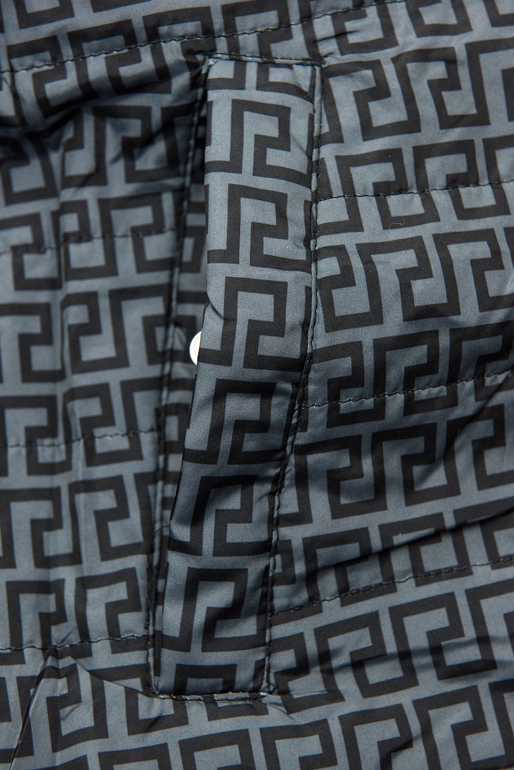 Reversible mid-season parka jacket navy/gray