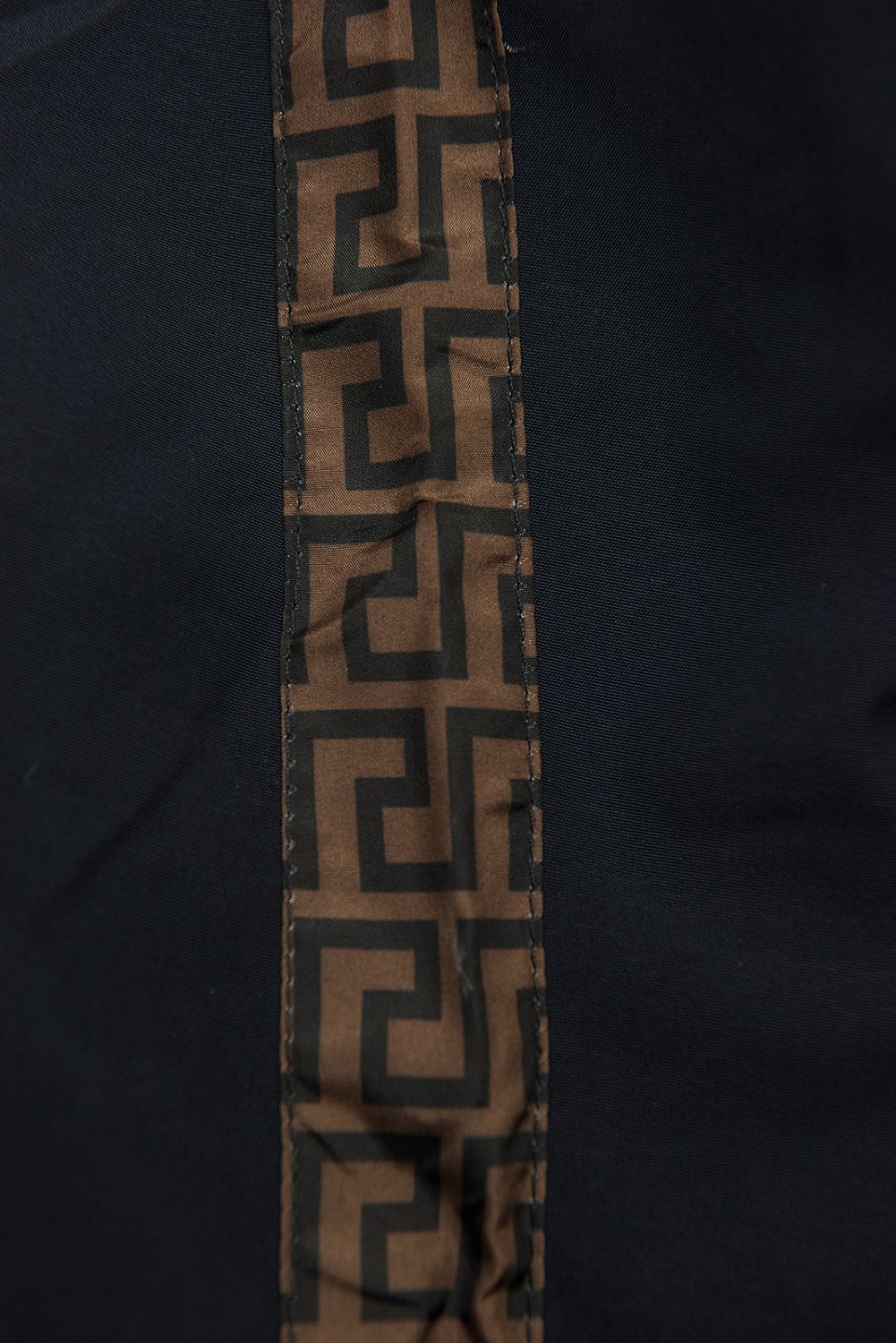 Reversible mid-season parka jacket navy/brown