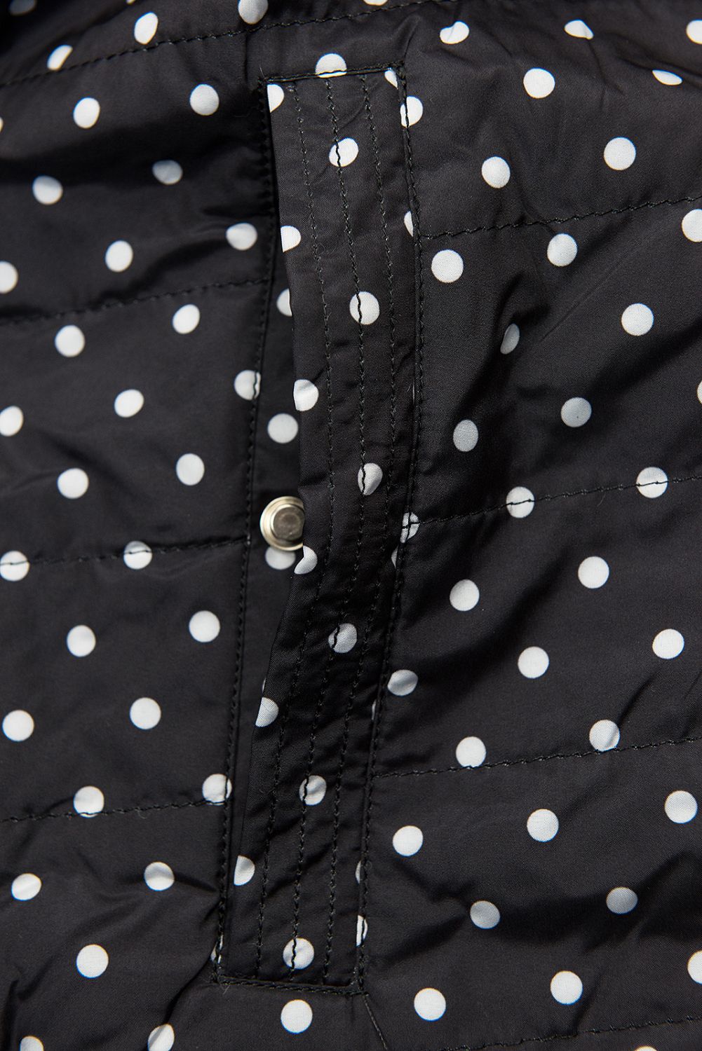 Reversible parka dots navy