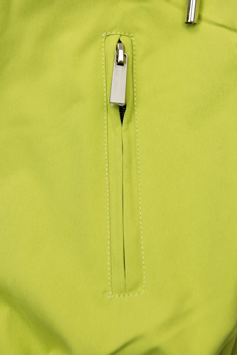 Reversible parka dots light green