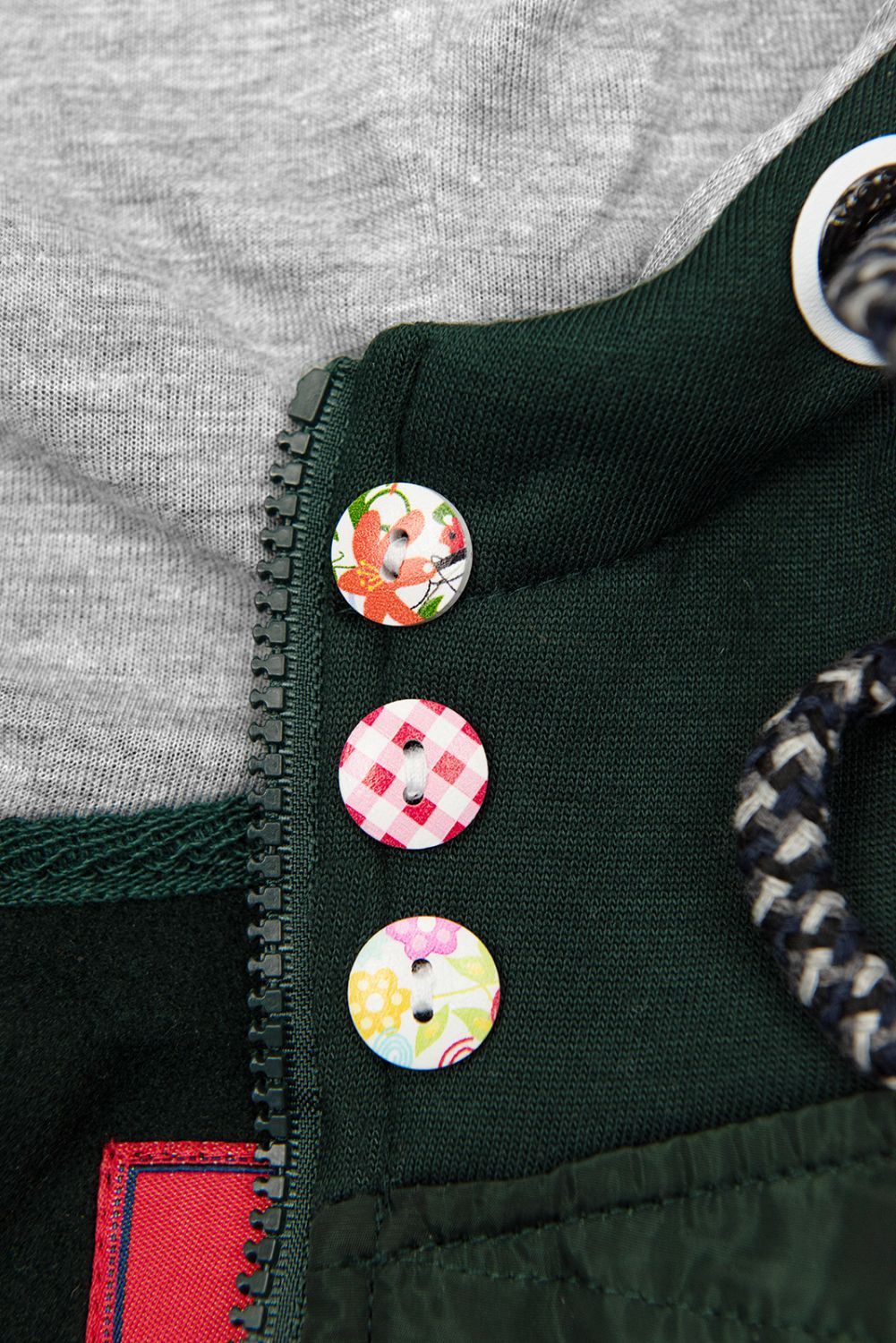 Emerald green elongated hoodie